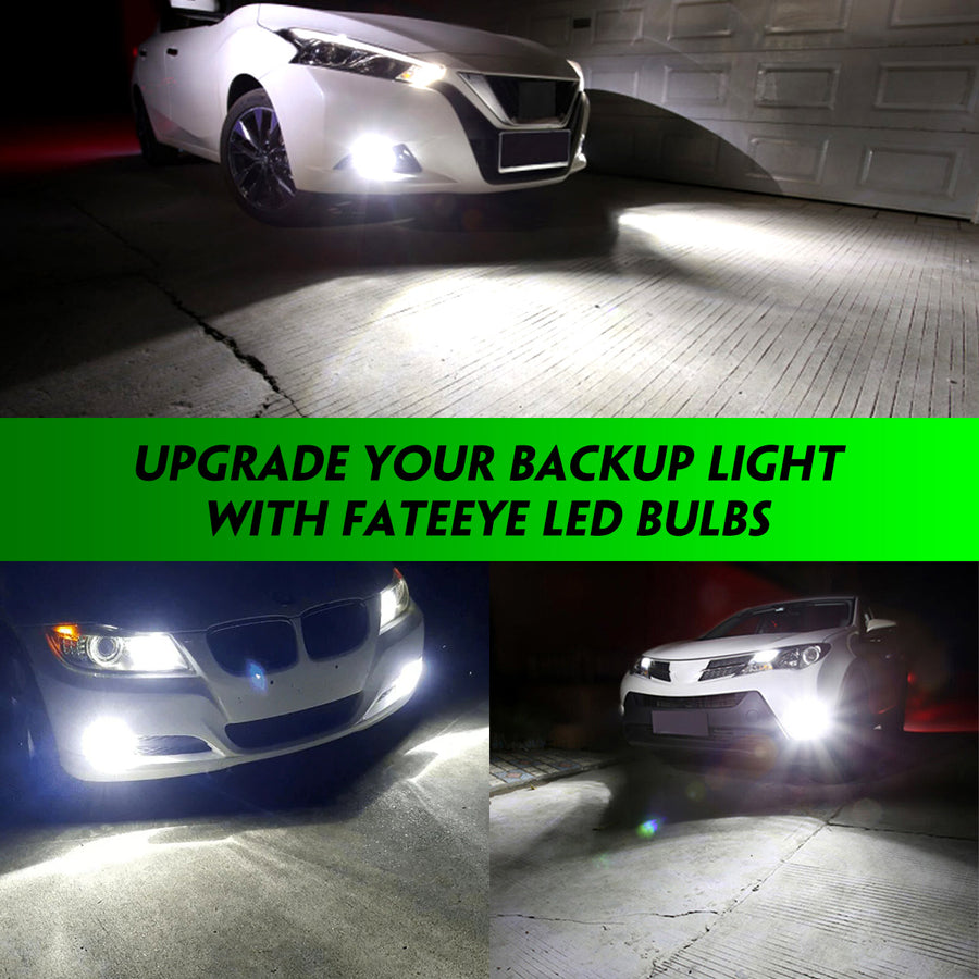 FATEEYE H11/H8/H16 Led Fog Light Bulbs or DRL, 6000K Xenon White 360 Degree Fog Light Led, Mini Size All in One Fog Bulbs Daytime Running Lights Replacement, White Pack of 2