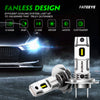FATEEYE H7 LED Bulbs 1:1 Mini Size, Non-polarity, No Adapter Required Easy Install Conversion Kit, Fanless H7ll Fog lights Halogen Replacement