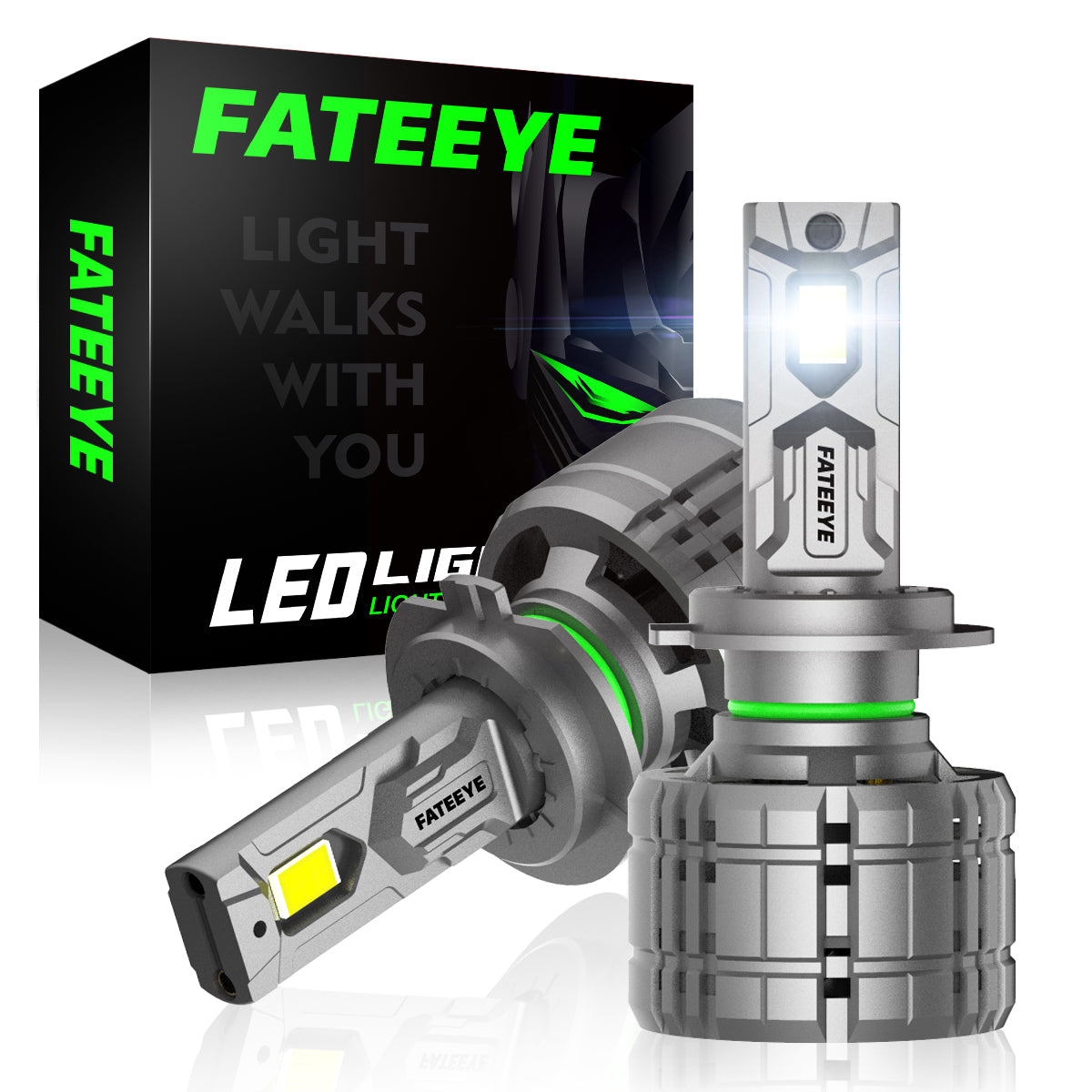 FATEEYE A700-F9S-H7 MOTO AUTO LED HEADLIGHT 200W 40000LUMEN ALL IN ONE