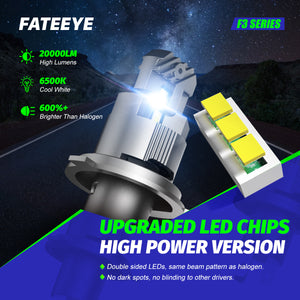 FATEEYE A700-F9S-H11 LED HEADLIGHT BULBS SUPER POWER 200W 40000LUMENS