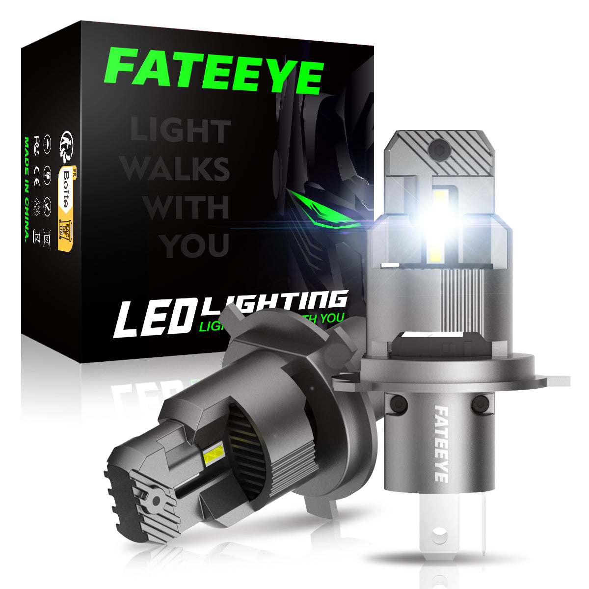 FATEEYE A700-F3-H4 SUPER BRIGHT 100W 20000LUMEN AUTO LED HEADLIGHT BUL