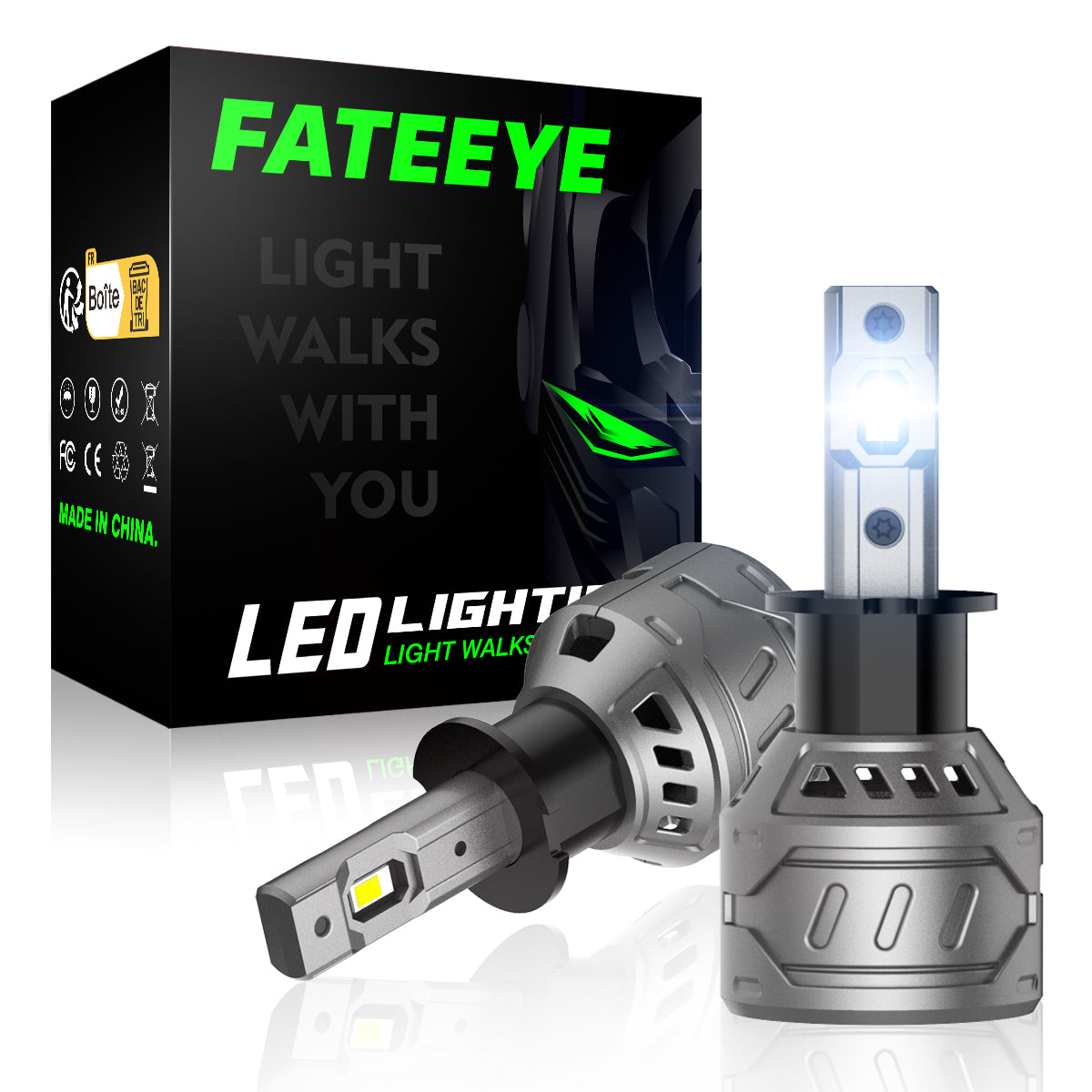 FATEEYE A700-F4-H3 60W 13000LUMENS FAN LED HEADLIGHT BULBS AFTERMARKET