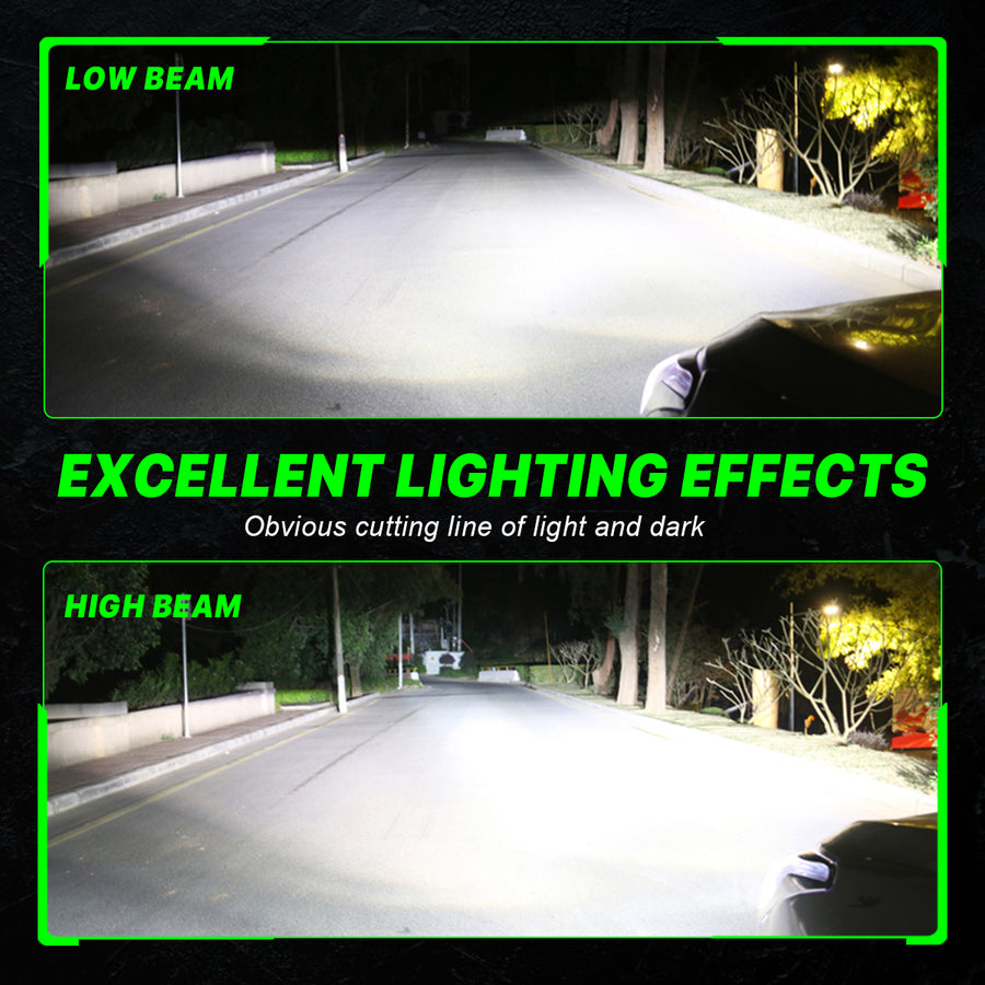 FATEEYE A700-F2-H7 LED HEADLIGHT BULBS 60W 12000LUMENS 6500K HEADLAMP