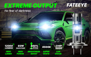 FATEEYE F2 h7 60W 12000lumens car led headlights