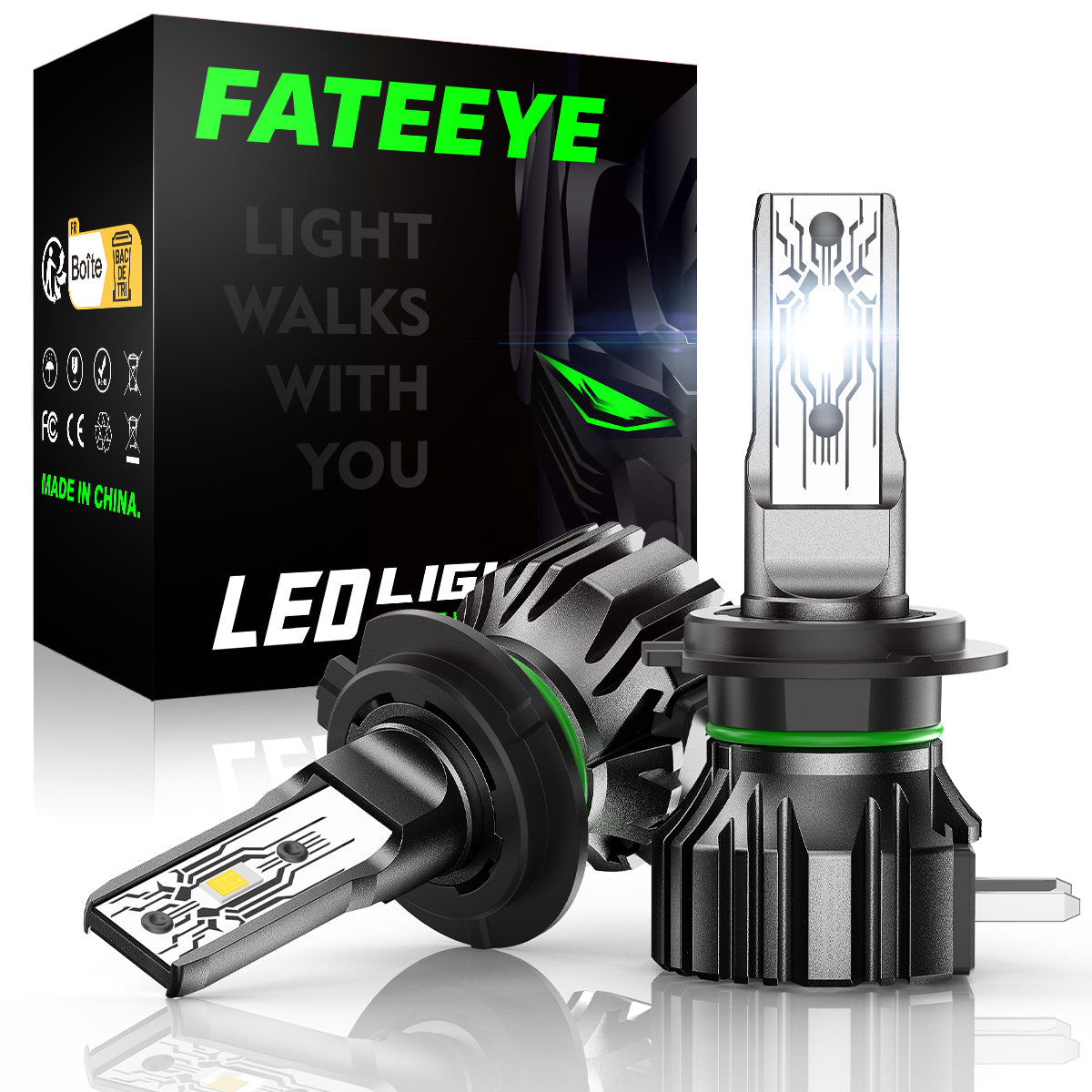 FATEEYE F2 h7 60W 12000lumens car led headlights